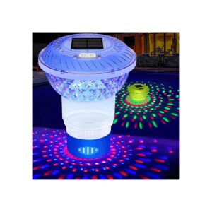 Colorful Solar Floater for Pool and Hot Tub with Adjustable Chlorine Dispenser