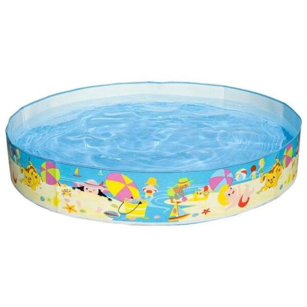 Colorful and Compact 10 Foot Round Plastic Snapset Pool for Indoor or Outdoor