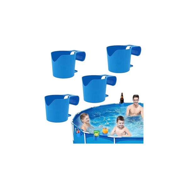 Colorful and Practical Pool Cup Holders for Above Ground Pools with 4PCS in Blue