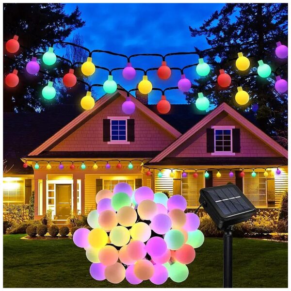 Coloured Solar LED Fairy Lights with Waterproof Design, Adjustable Modes, for Outdoor Use