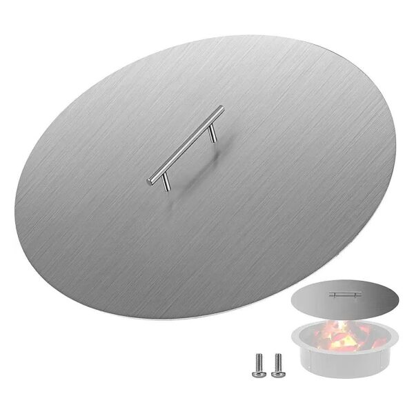 Commercial Grade 304 Stainless Steel Fire Pit Cover 20 Inch Diameter for Round Fire Pit