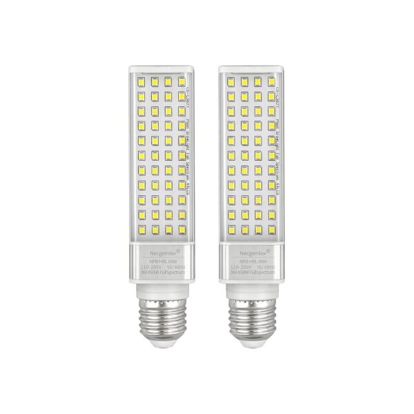 Commercial Grade LED Grow Light Bulbs for Indoor Plants 2 Pack