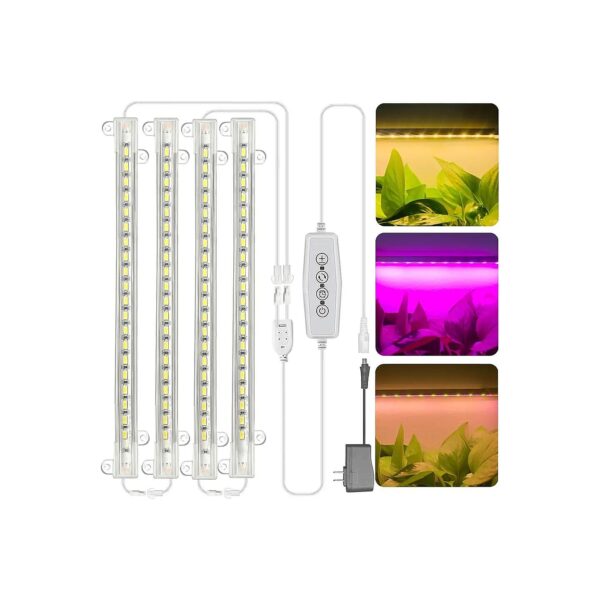 Compact 96 LED LED Grow Light with Warm White and Red Light for Seeds and Seedlings