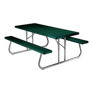 Compact Hunter Green Picnic Table for Small Spaces