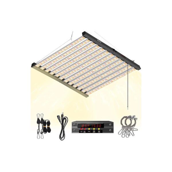 Compact LED Grow Light with 7x7ft Coverage for Indoor Plants