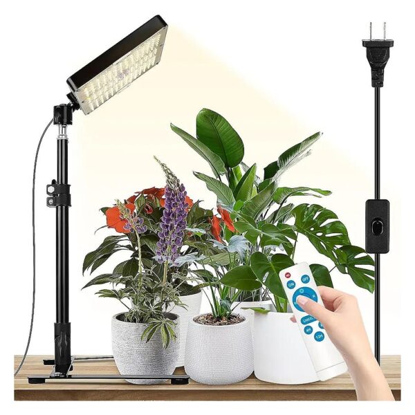 Compact LED Grow Light with Adjustable Stand and 2 Switch Modes for Indoor Plant Care