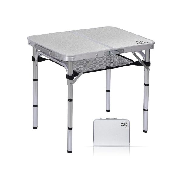 Compact Lightweight Aluminum Table with Carry Handle for Office or Home