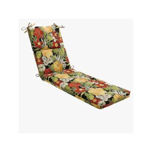 Compact Split Back Chaise Lounge Cushion with Weather-Resistant Fabric and Ties