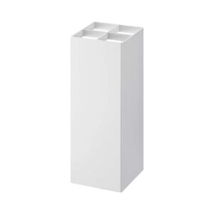 Compact White Square Umbrella Stand with Removable Base for Easy Cleaning White