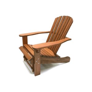 Compact and Comfortable Eucalyptus Adirondack Chair with Ottoman