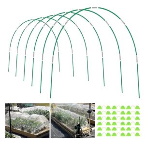 Compact and Lightweight Fiberglass Garden Hoops for Raised Bed Planting