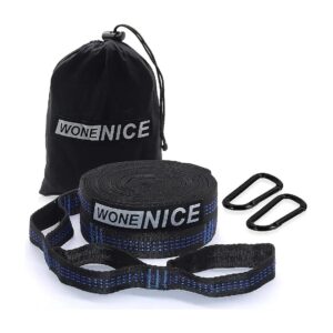 Compact and Lightweight Hammock Straps with 2 Carabiners and Reflective Stitching