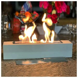 Compact and Lightweight Rectangle Tabletop Fire Pit for Outdoor Use