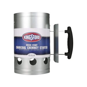 Compact and Portable Large Capacity Chimney Starter for Charcoal Grills and Barbecues