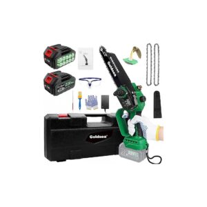 Compact and Powerful Cordless Chainsaw with Brushless Motor and 2x 4000mAh Batteries