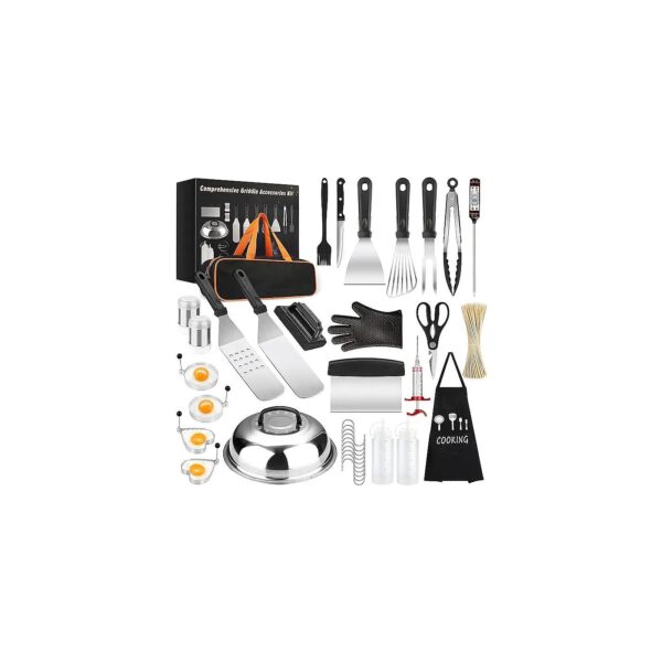 Complete Griddle Grill Spatula Set with Extra Tools for Any Grilling Situation