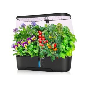 Complete Indoor Herb Garden Kit with 12 Pods, Grow Light, and Plant Foods