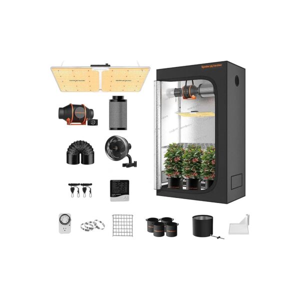 Complete LED Grow Tent Kit SF2000 EVO 200W LED Grow Lights 24x47x71 Growing Tent Set