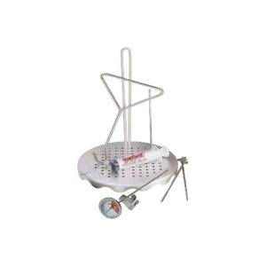 Complete Poultry Frying Kit with Perforated Aluminum Rack and Accessories