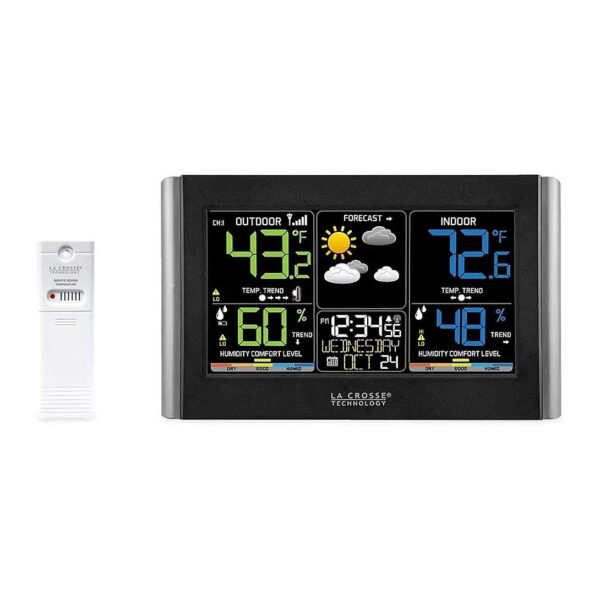 Comprehensive Weather Station with Color Display and Remote Sensor Transmission