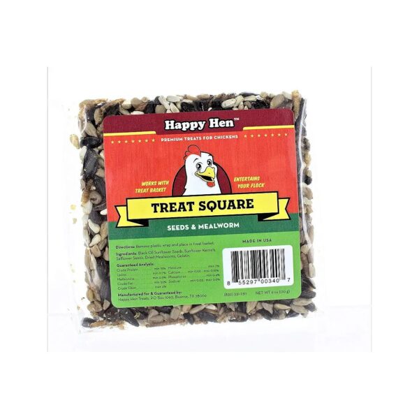 Convenient Case of 6-square Mealworm and Seed Treats for Chickens