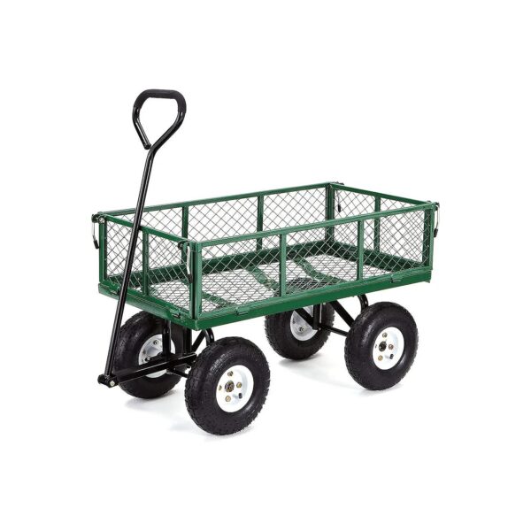 Convertible Garden Wagon for Easy Assembly and Flatbed Conversion