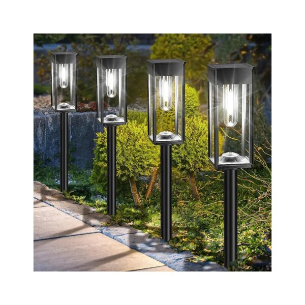 Cool White LED Solar Pathway Lights for Driveway and Walkway