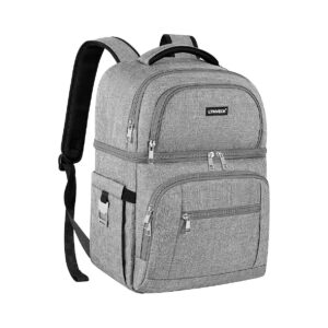 Cooler Backpack for Men and Women with Insulated Double Deck and RFID Lunch Bag