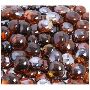 Copper Color Glass Beads for Gas Fire Pit and Fireplace Decor