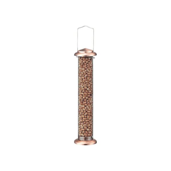 Copper Metal Bird Feeder for Woodpeckers Chickadees Nuthatches and Other Wild Birds