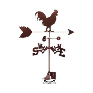 Coppervien Powder Coated Steel Wind Vane with Adjustable Mount for Outdoor Use