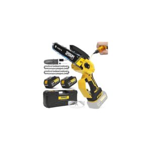 Cordless 6 Inch Mini Chainsaw for Tree Trimming and Pruning with Fast Powerful Cutting