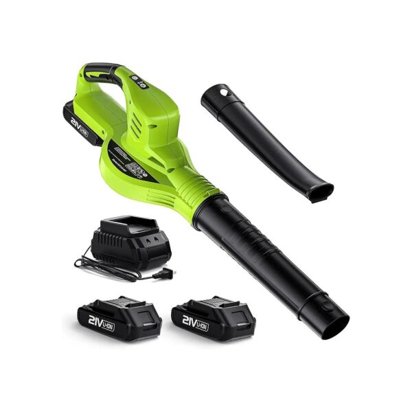 Cordless Electric Leaf Blower with Fast Charging and Rechargeable Batteries