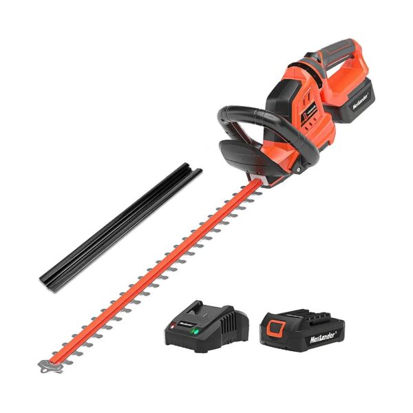 Cordless Hedge Trimmer with 22 Inch Metal Blade and 20V 0Ah Battery Power