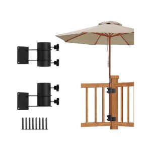 Corner Patio Umbrella Mount Bracket for Deck, Balcony, or Outdoor Courtyard