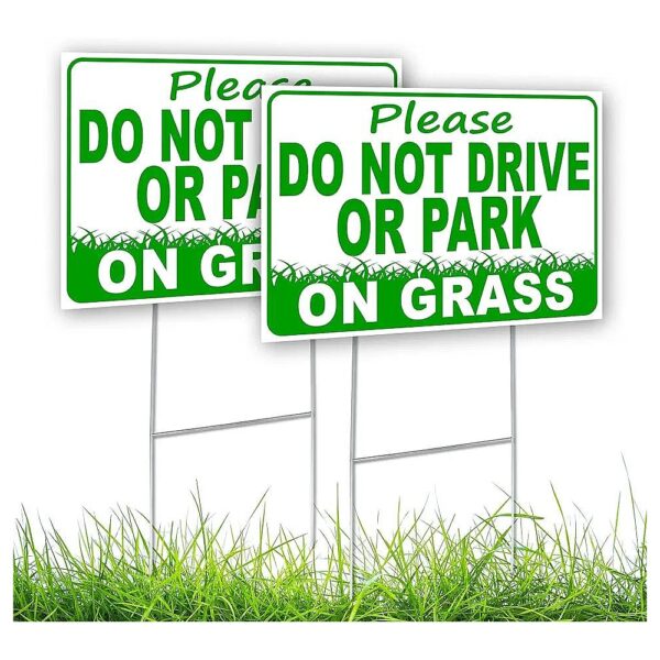 Coroplast 8x12 Double-Sided No Parking for Lawns