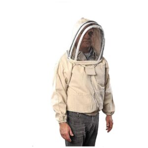 Cotton Beekeeping Jacket with YKK Brass Zippers and Adjustable Elastic Waist