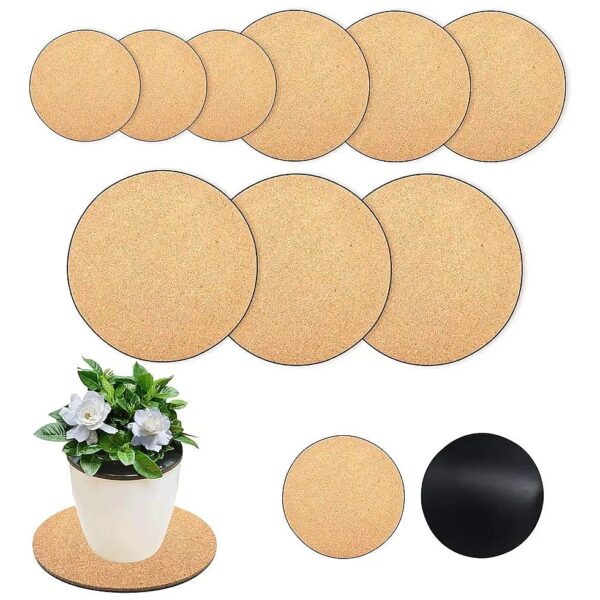 Cozy Cork Plant Coasters and Mats for a Comfortable Home