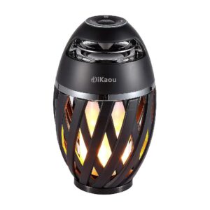 Creative Housewarming Gift LED Flame Table Lamp with Water-Resistant Speaker