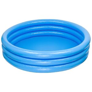 Crystal Blue Round Pool 45X10 inch with Repair Patch and Portable Design