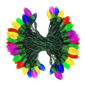 Customizable Multicolor LED C7 Strawberry Holiday String Lights with Hook Design