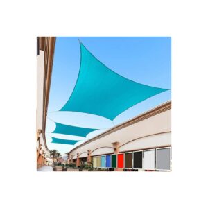 Customizable Turquoise 10x13 Rectangle Shade Sail Canopy Fabric Screen with UPF50+