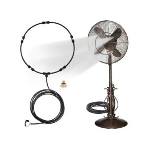 DIY Misting Fan Kit for Outdoor Cooling with Brass Nozzles and Adapter