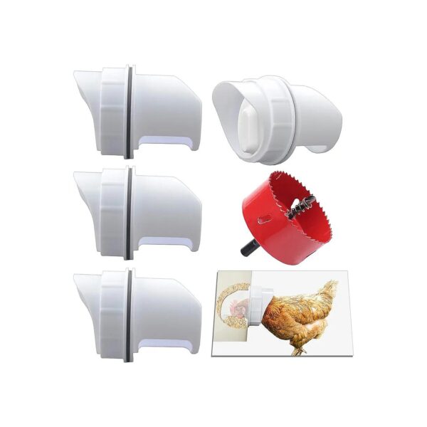 DIY Rainproof Gravity Chicken Feeder Kit for Outdoor Buckets and Barrels