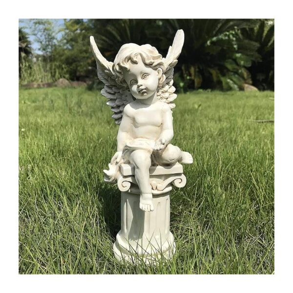 Decorative Angel Statue with Wings for Indoor or Outdoor Decoration