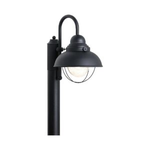 Decorative Lighting Fixtures in Black with One Light Outdoor Post Lantern