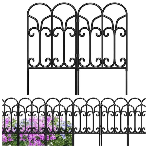 Decorative Metal Garden Fence Panels for Dogs and Pet Barrier