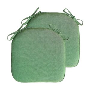 Deep Green Outdoor Chair Cushions with Ties for Kitchen, Dining, and Patio Chairs