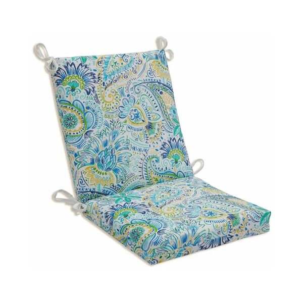 Deep Seat 5x18 Piece Square Corner Chair Cushion with Weather Resistant Fabric and Ties