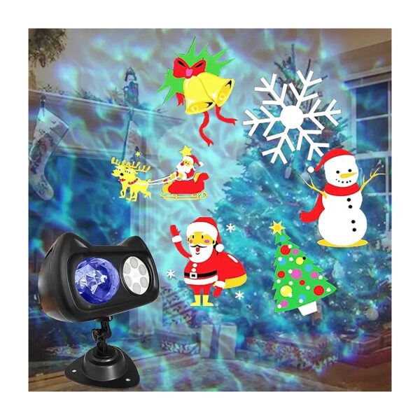 Definition LED Christmas Projector with 3D Ocean Wave and Snowflake Patterns